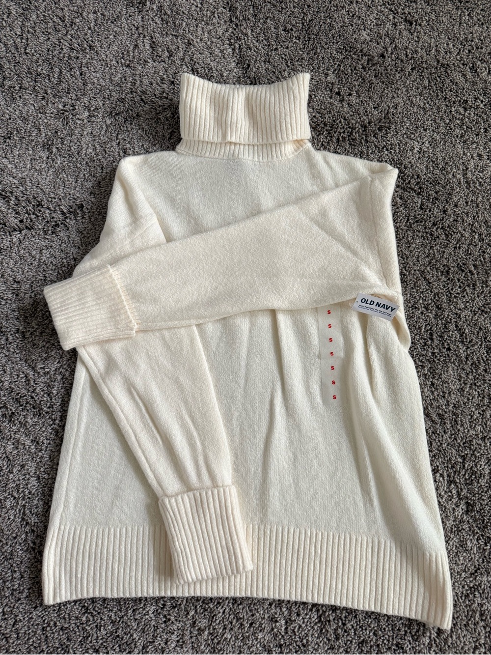 Old Navy Cream Turtleneck Sweater - Women's Lightweight Knit